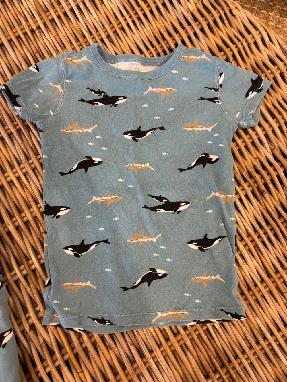Crewcuts Blue Orca & Shark Short-Sleeve Pajama Set